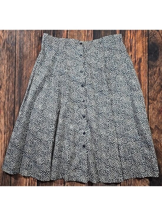 We Too Sportswear Dresses & Skirts - We Too Sportswear Vtg Midi Floral Skirt Rayon Elastic Waist USA Made Women's 22